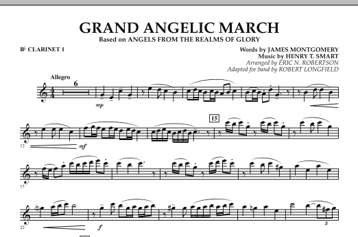 Robert Longfield Grand Angelic March - Bb Clarinet 1 Sheet Music Notes & Chords for Concert Band - Download or Print PDF