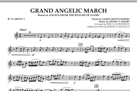 Robert Longfield Grand Angelic March - Bb Clarinet 2 Sheet Music Notes & Chords for Concert Band - Download or Print PDF