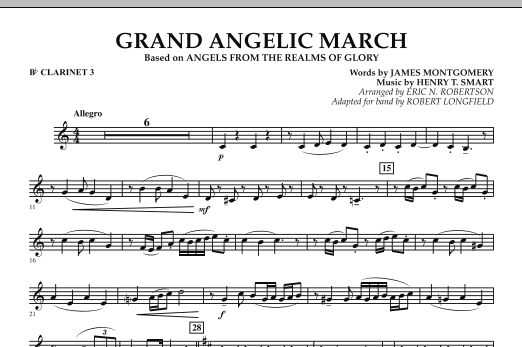 Robert Longfield Grand Angelic March - Bb Clarinet 3 Sheet Music Notes & Chords for Concert Band - Download or Print PDF