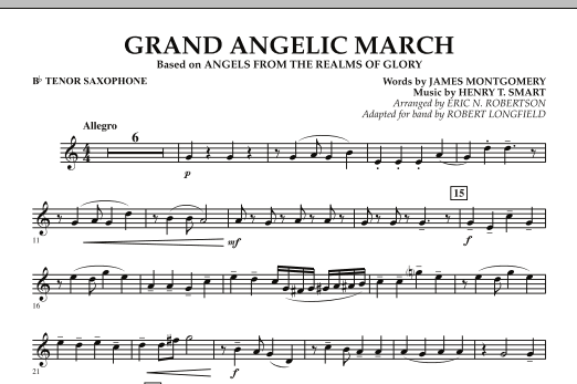Robert Longfield Grand Angelic March - Bb Tenor Saxophone Sheet Music Notes & Chords for Concert Band - Download or Print PDF