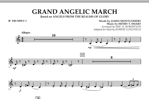 Robert Longfield Grand Angelic March - Bb Trumpet 3 Sheet Music Notes & Chords for Concert Band - Download or Print PDF