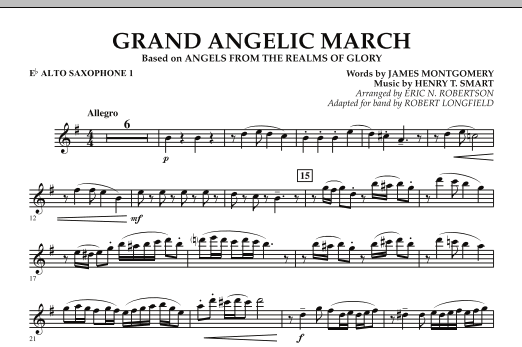 Robert Longfield Grand Angelic March - Eb Alto Saxophone 1 Sheet Music Notes & Chords for Concert Band - Download or Print PDF