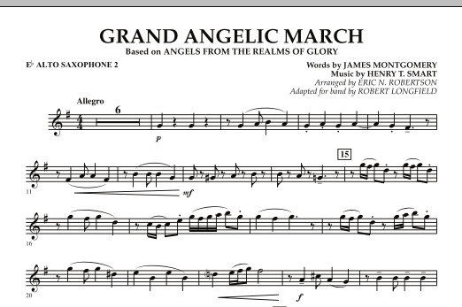 Robert Longfield Grand Angelic March - Eb Alto Saxophone 2 Sheet Music Notes & Chords for Concert Band - Download or Print PDF
