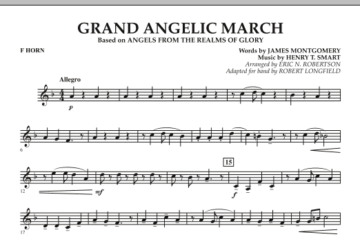 Robert Longfield Grand Angelic March - F Horn Sheet Music Notes & Chords for Concert Band - Download or Print PDF