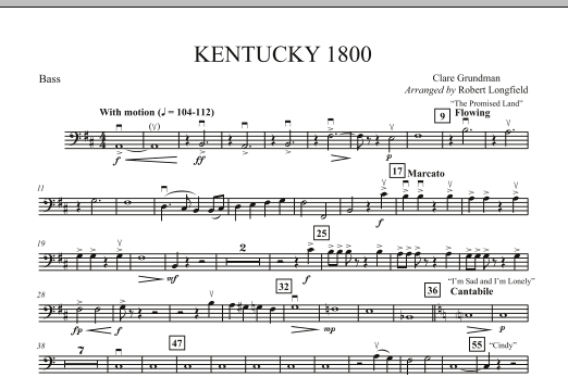 Robert Longfield Kentucky 1800 - Bass Sheet Music Notes & Chords for Orchestra - Download or Print PDF