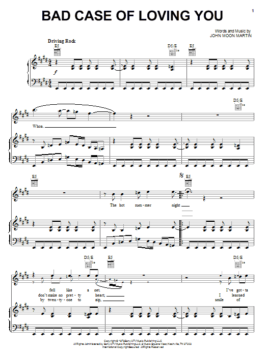 Robert Palmer Bad Case Of Loving You Sheet Music Notes & Chords for Ukulele with strumming patterns - Download or Print PDF