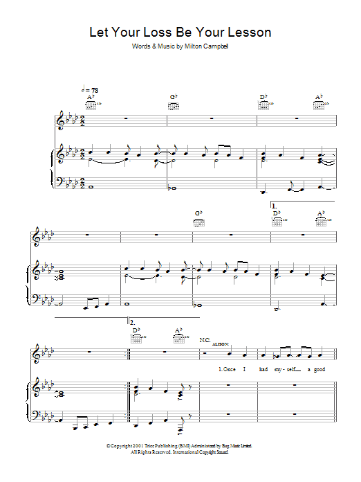 Robert Plant & Alison Krauss Let Your Loss Be Your Lesson Sheet Music Notes & Chords for Piano, Vocal & Guitar - Download or Print PDF