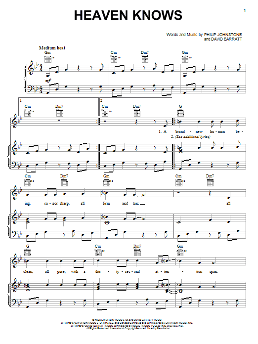 Robert Plant Heaven Knows Sheet Music Notes & Chords for Piano, Vocal & Guitar (Right-Hand Melody) - Download or Print PDF