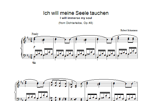 Robert Schumann Ich will meine Seele tauchen Sheet Music Notes & Chords for Piano - Download or Print PDF