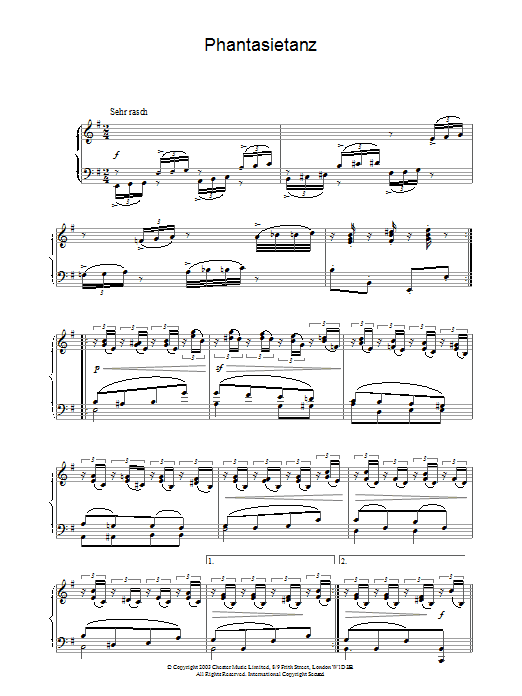 Robert Schumann Phantasietanz Sheet Music Notes & Chords for Piano - Download or Print PDF