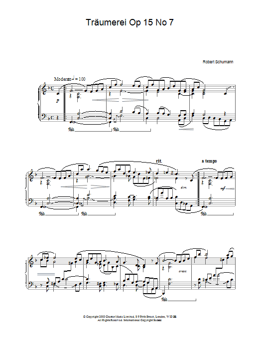 Robert Schumann Traumerei Op.15 No.7 Sheet Music Notes & Chords for Easy Piano - Download or Print PDF