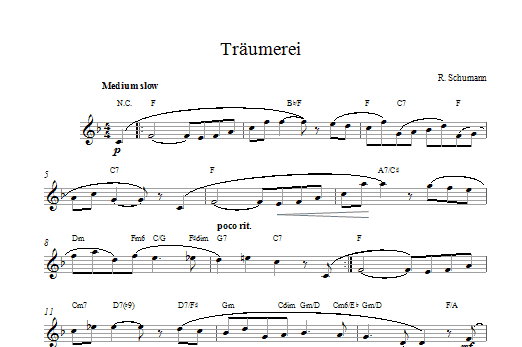 Robert Schumann Traumerei Sheet Music Notes & Chords for Piano - Download or Print PDF