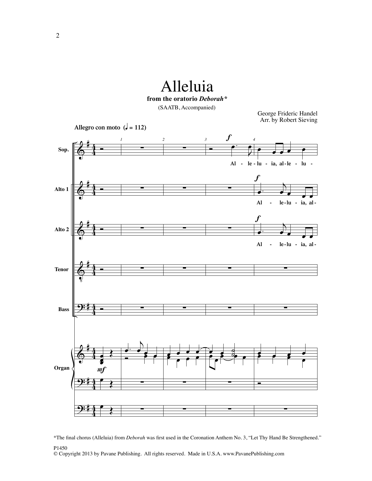 Robert Sieving Alleluia Sheet Music Notes & Chords for Choral - Download or Print PDF