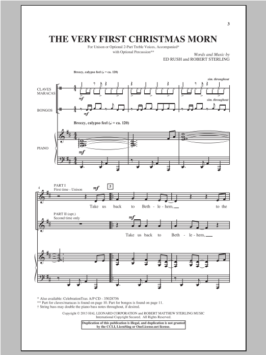 Robert Sterling The Very First Christmas Morn Sheet Music Notes & Chords for Choral - Download or Print PDF