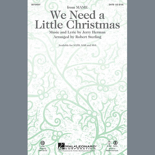 Robert Sterling, We Need A Little Christmas, SATB