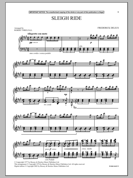 Robert Threlfall Sleigh Ride Sheet Music Notes & Chords for Piano Solo - Download or Print PDF Robert Threlfall Sleigh Ride Sheet Music Notes & Chords for Piano Solo - Download or Print PDF