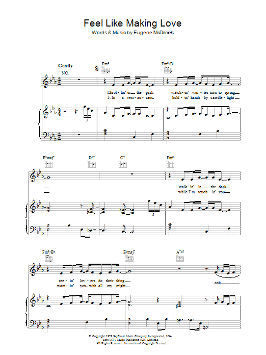 D'Angelo Feel Like Making Love Sheet Music Notes & Chords for Piano, Vocal & Guitar (Right-Hand Melody) - Download or Print PDF