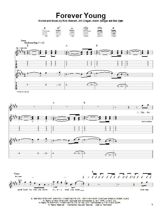 Rod Stewart Forever Young Sheet Music Notes & Chords for Mallet Solo - Download or Print PDF