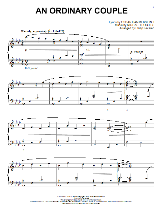 Phillip Keveren An Ordinary Couple Sheet Music Notes & Chords for Piano - Download or Print PDF