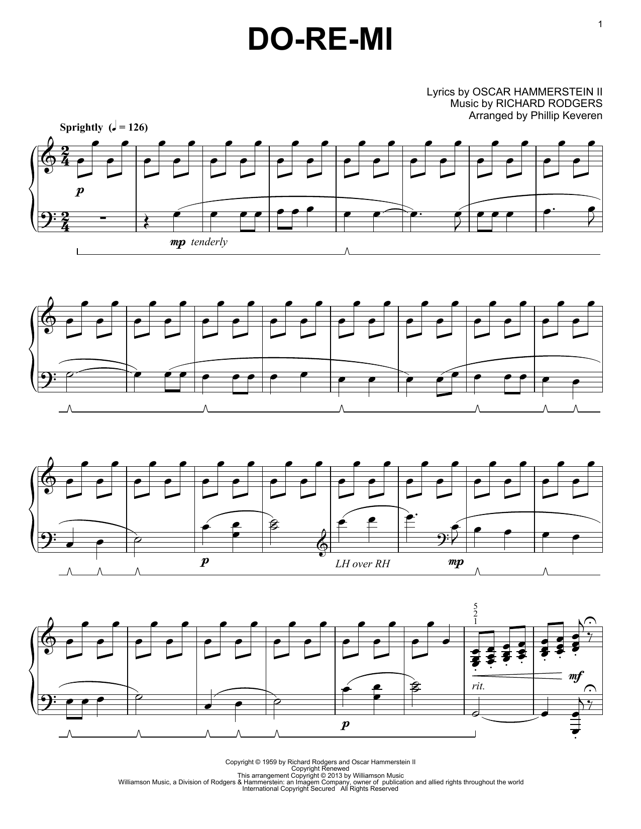 Rodgers & Hammerstein Do-Re-Mi (from The Sound Of Music) (arr. Phillip Keveren) Sheet Music Notes & Chords for Piano Duet - Download or Print PDF