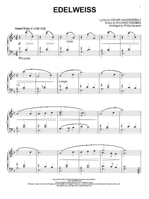 Phillip Keveren Edelweiss Sheet Music Notes & Chords for Educational Piano - Download or Print PDF