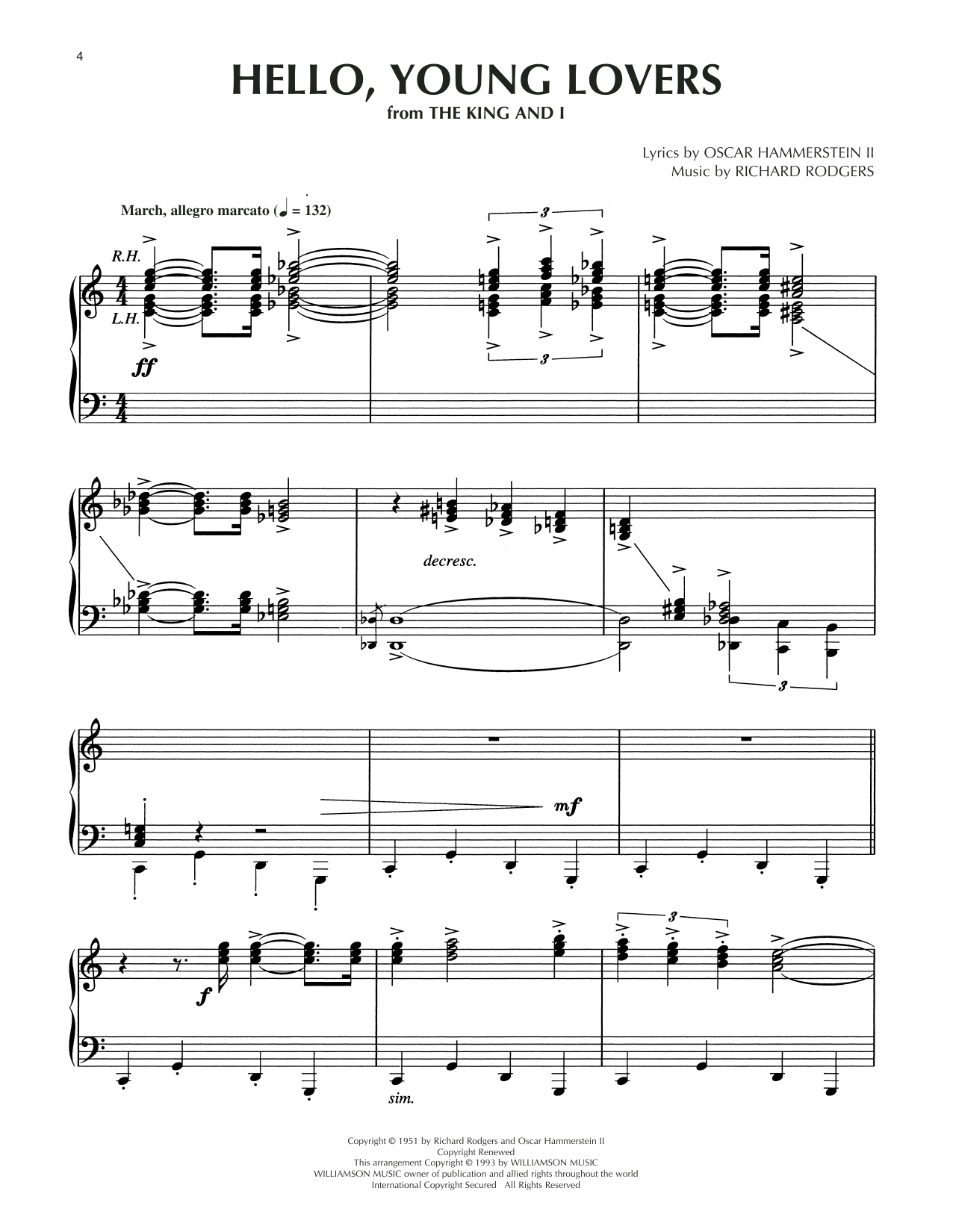 Rodgers & Hammerstein Hello, Young Lovers (from The King And I) (arr. Dick Hyman) Sheet Music Notes & Chords for Piano Solo - Download or Print PDF