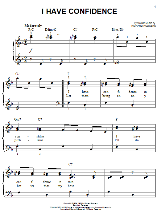 Rodgers & Hammerstein I Have Confidence (from The Sound of Music) Sheet Music Notes & Chords for Flute and Piano - Download or Print PDF