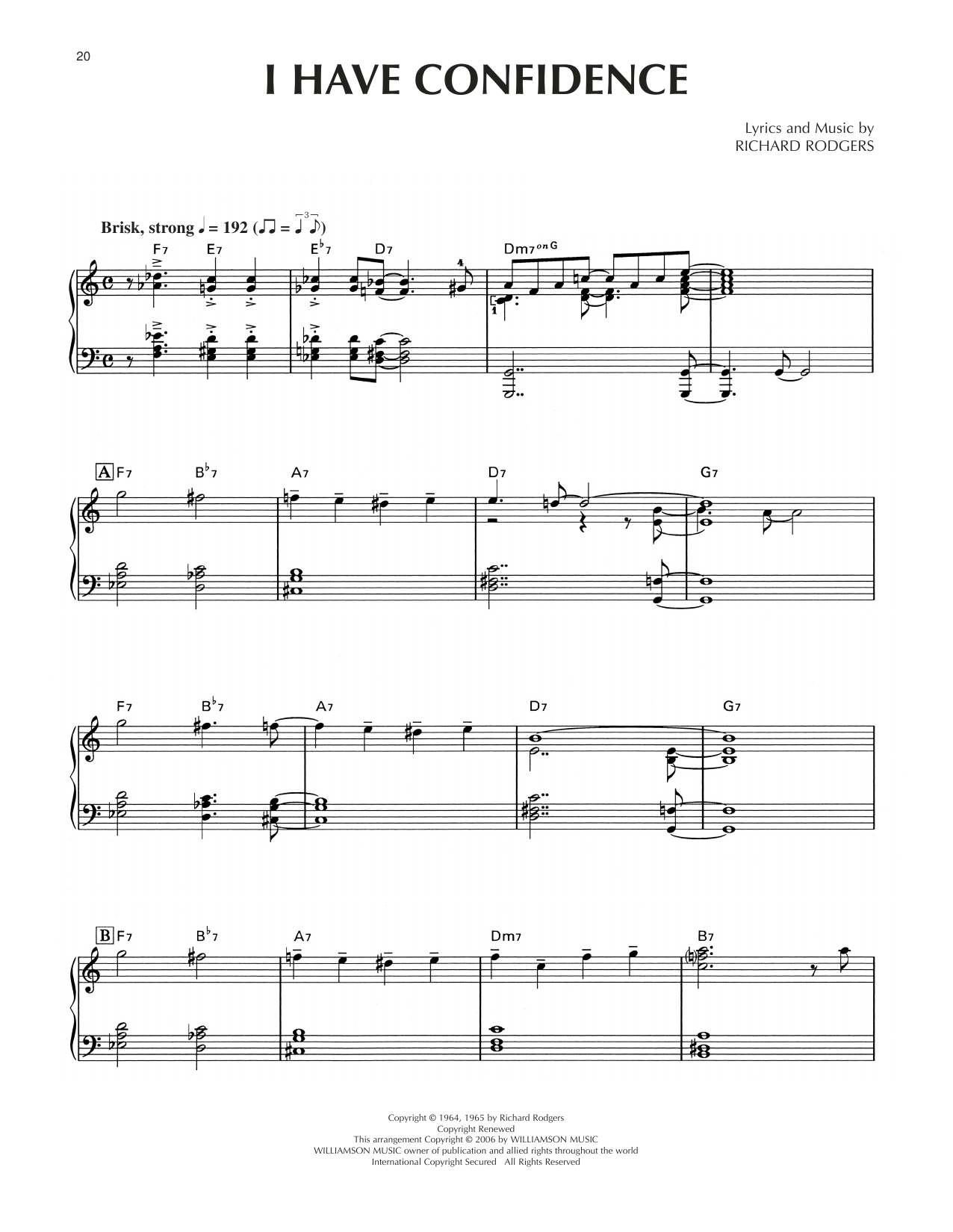 Rodgers & Hammerstein I Have Confidence [Jazz version] (from The Sound Of Music) Sheet Music Notes & Chords for Piano Solo - Download or Print PDF