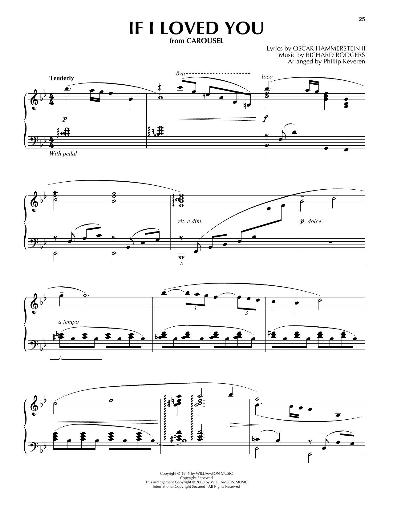 Rodgers & Hammerstein If I Loved You (from Carousel) (arr. Phillip Keveren) Sheet Music Notes & Chords for Piano Solo - Download or Print PDF