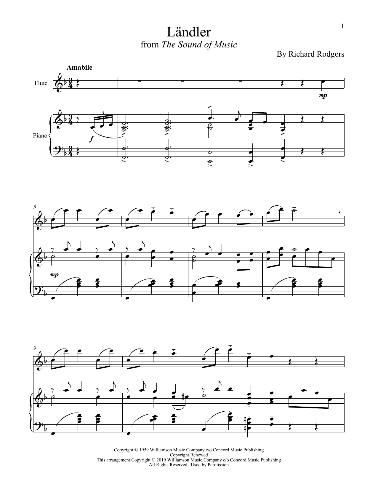 Rodgers & Hammerstein Landler (from The Sound of Music) Sheet Music Notes & Chords for Cello and Piano - Download or Print PDF