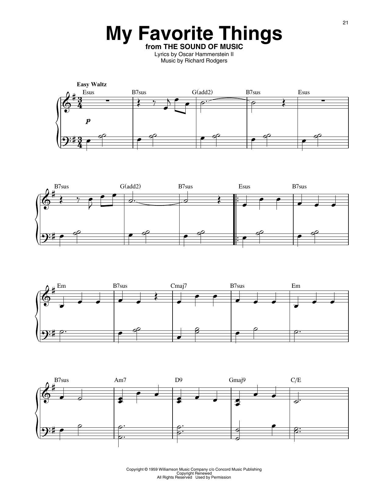 Rodgers & Hammerstein My Favorite Things (arr. Maeve Gilchrist) Sheet Music Notes & Chords for Harp - Download or Print PDF