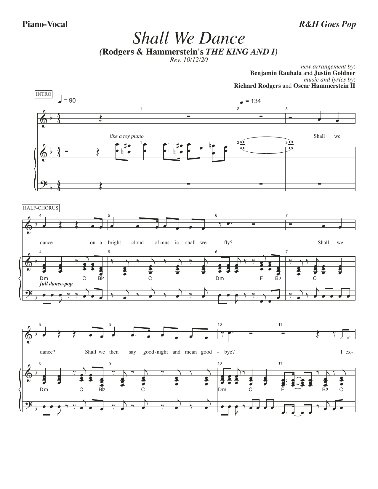 Rodgers & Hammerstein Shall We Dance? [R&H Goes Pop! version] (from The King And I) Sheet Music Notes & Chords for Piano & Vocal - Download or Print PDF