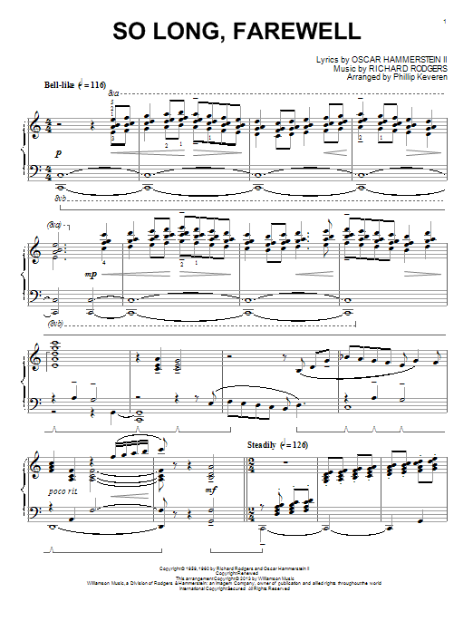 Phillip Keveren So Long, Farewell Sheet Music Notes & Chords for Piano - Download or Print PDF