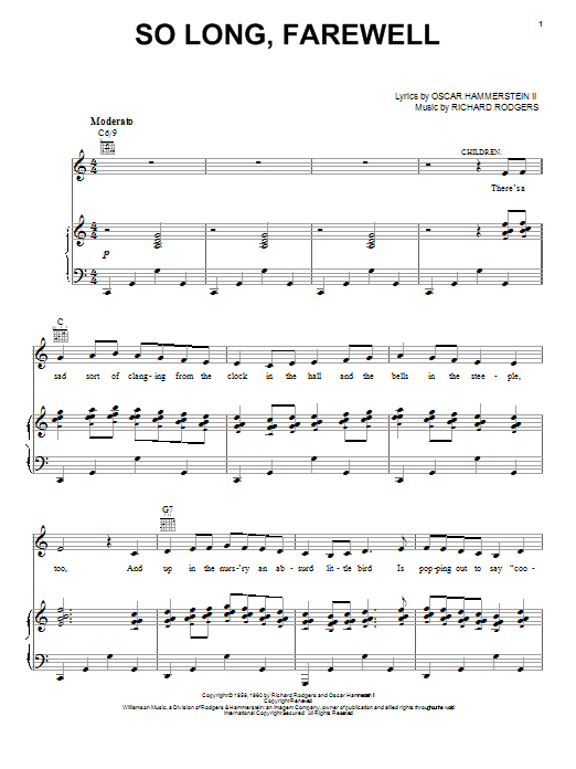 Rodgers & Hammerstein So Long, Farewell (from The Sound of Music) Sheet Music Notes & Chords for Viola - Download or Print PDF