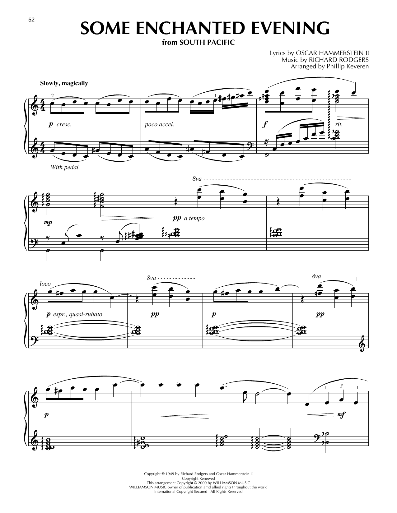 Rodgers & Hammerstein Some Enchanted Evening (from South Pacific) (arr. Phillip Keveren) Sheet Music Notes & Chords for Piano Solo - Download or Print PDF