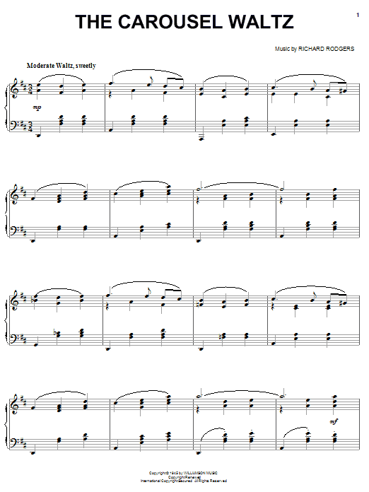 Rodgers & Hammerstein The Carousel Waltz Sheet Music Notes & Chords for Piano - Download or Print PDF
