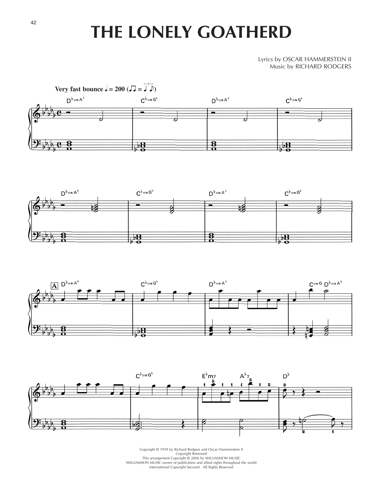 Rodgers & Hammerstein The Lonely Goatherd [Jazz version] (from The Sound Of Music) Sheet Music Notes & Chords for Piano Solo - Download or Print PDF