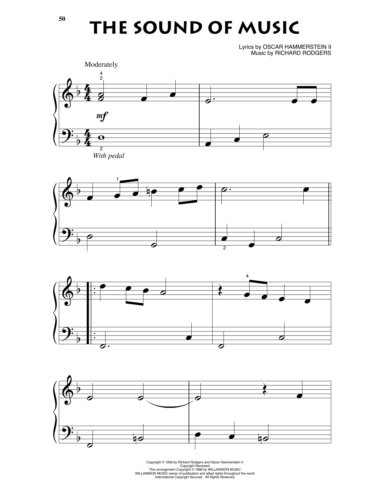 Rodgers & Hammerstein The Sound Of Music (arr. Bill Boyd) Sheet Music Notes & Chords for Beginning Piano Solo - Download or Print PDF