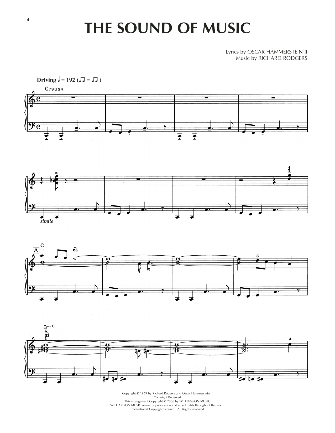 Rodgers & Hammerstein The Sound Of Music [Jazz version] (from The Sound Of Music) Sheet Music Notes & Chords for Piano Solo - Download or Print PDF