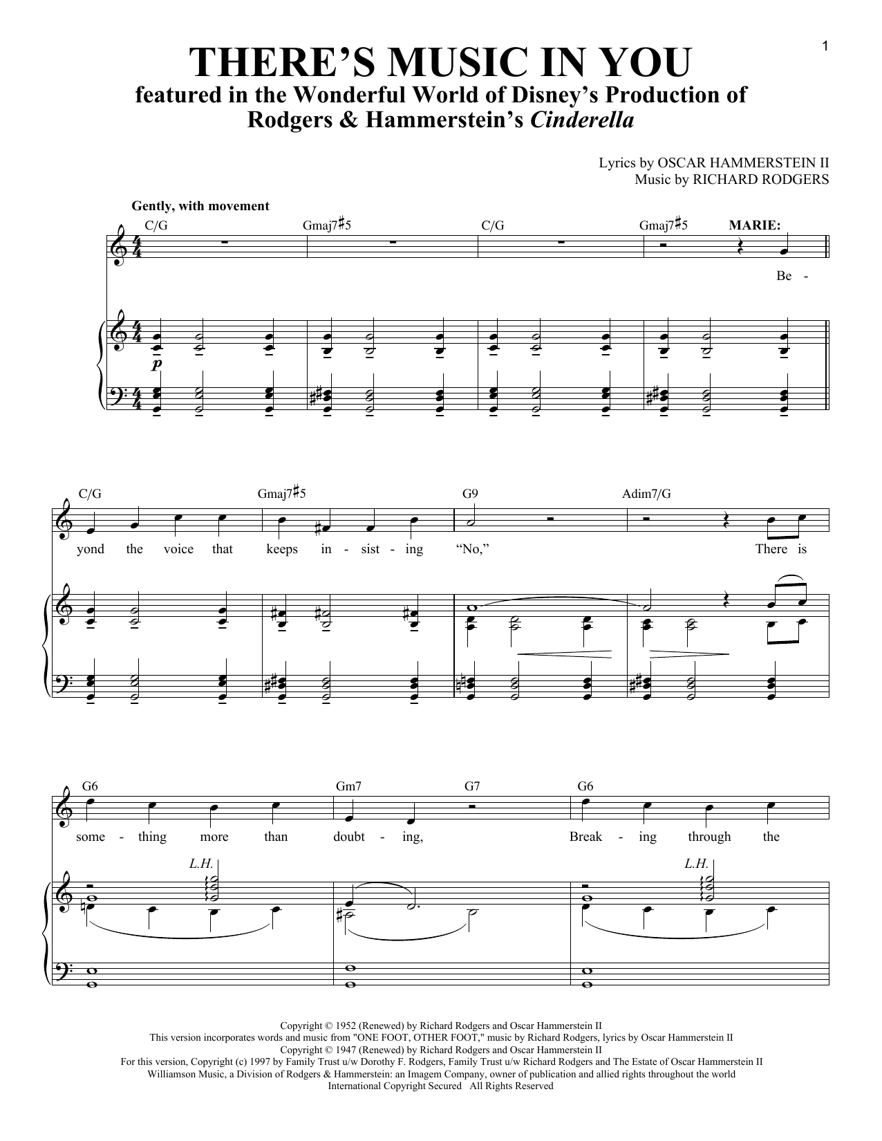 Rodgers & Hammerstein There's Music In You Sheet Music Notes & Chords for Piano & Vocal - Download or Print PDF