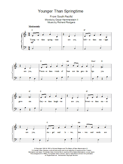 Rodgers & Hammerstein Younger Than Springtime Sheet Music Notes & Chords for Ukulele - Download or Print PDF