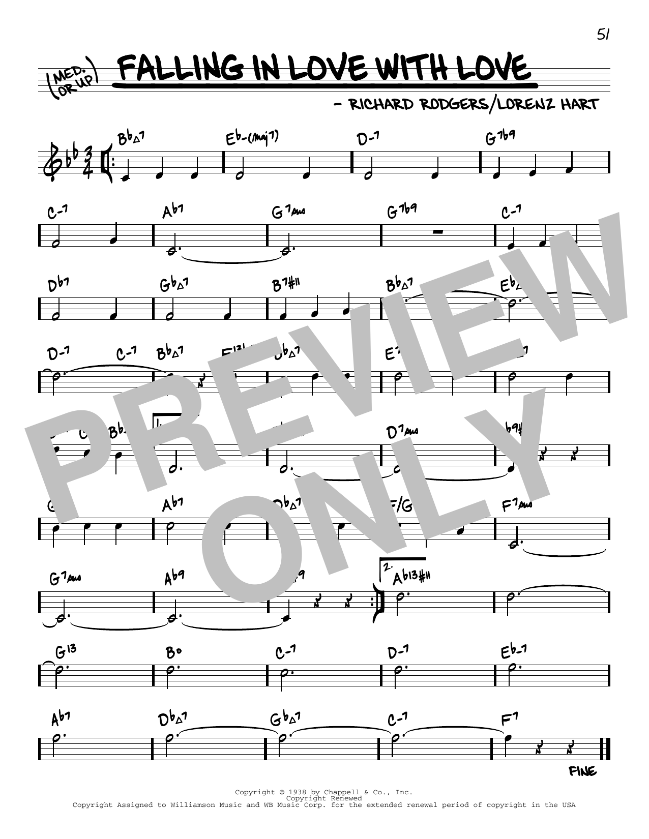 Rodgers & Hart Falling In Love With Love (arr. David Hazeltine) Sheet Music Notes & Chords for Real Book – Enhanced Chords - Download or Print PDF
