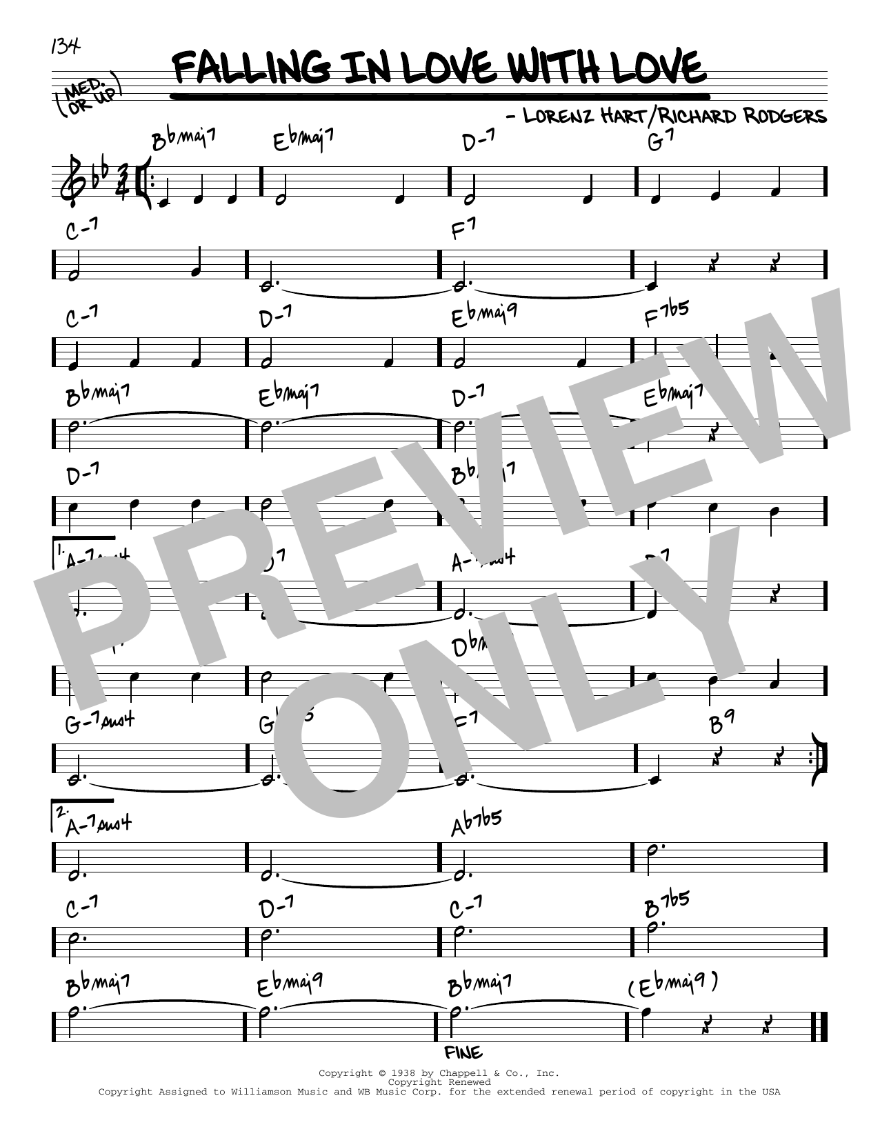 Rodgers & Hart Falling In Love With Love [Reharmonized version] (arr. Jack Grassel) Sheet Music Notes & Chords for Real Book – Melody & Chords - Download or Print PDF