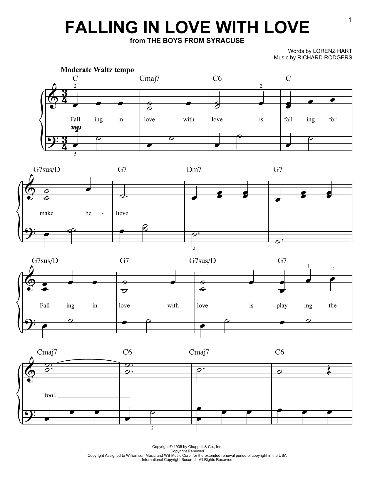 Rodgers & Hart Falling In Love With Love Sheet Music Notes & Chords for Trumpet - Download or Print PDF