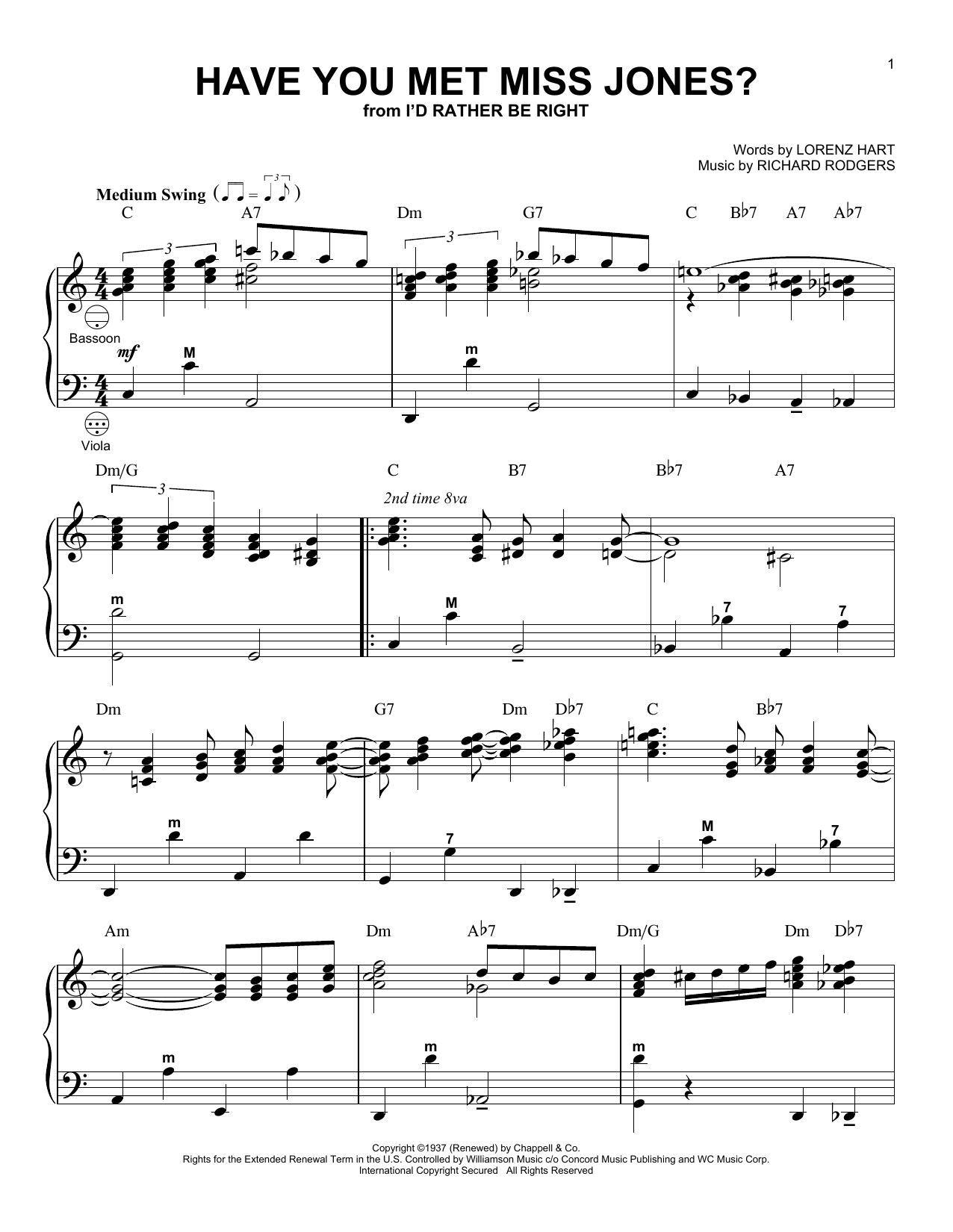 Rodgers & Hart Have You Met Miss Jones? (arr. Gary Meisner) Sheet Music Notes & Chords for Accordion - Download or Print PDF