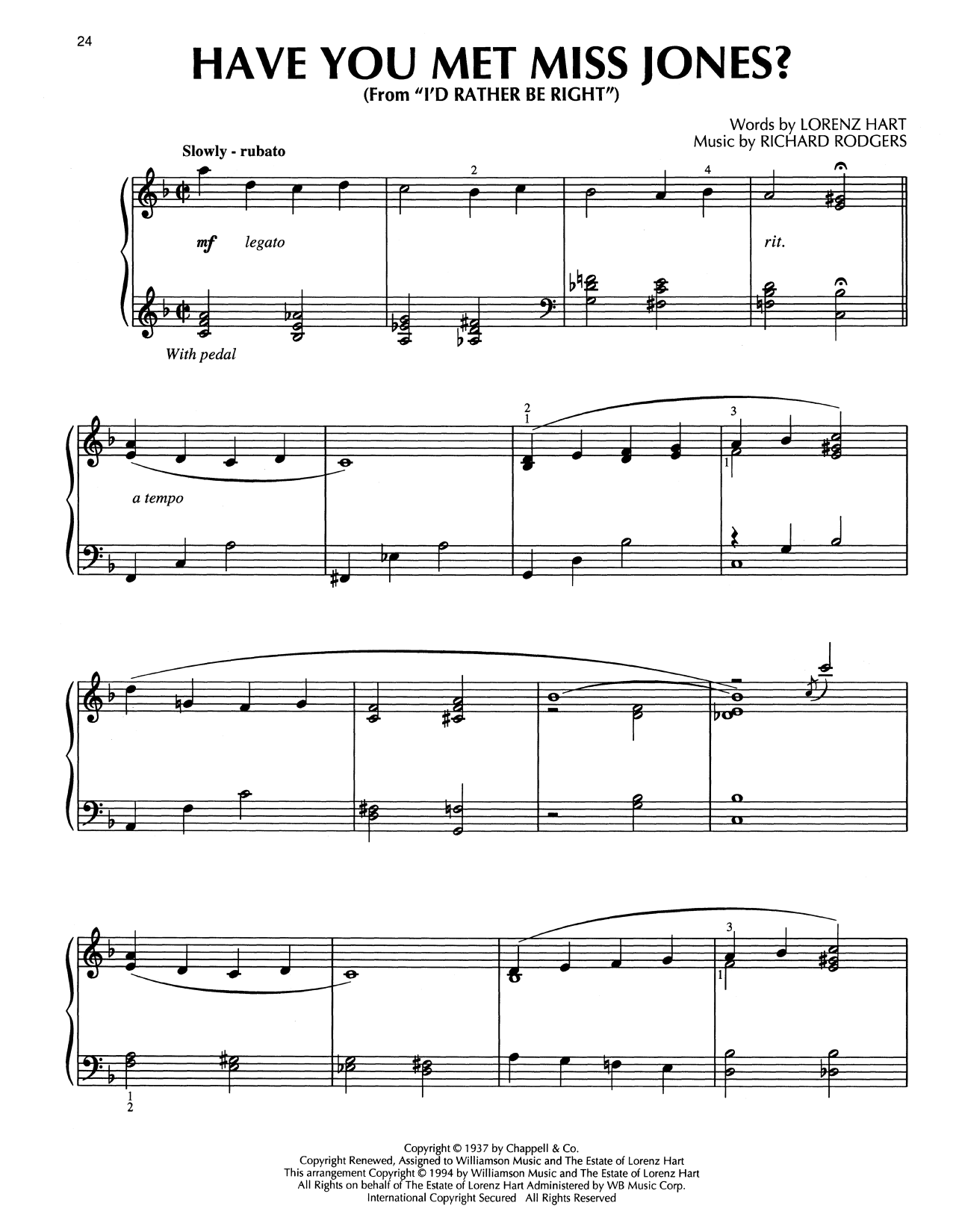 Rodgers & Hart Have You Met Miss Jones? (from I'd Rather Be Right) (arr. Bill Boyd) Sheet Music Notes & Chords for Piano Solo - Download or Print PDF