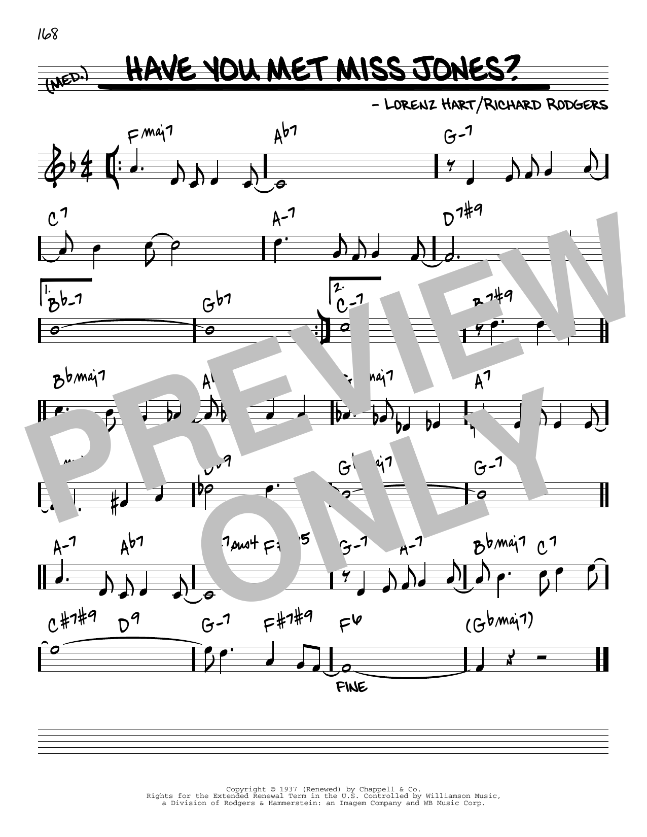 Rodgers & Hart Have You Met Miss Jones? [Reharmonized version] (arr. Jack Grassel) Sheet Music Notes & Chords for Real Book – Melody & Chords - Download or Print PDF