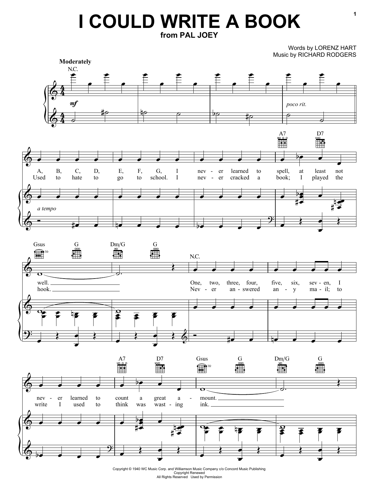 Rodgers & Hart I Could Write A Book Sheet Music Notes & Chords for Violin - Download or Print PDF