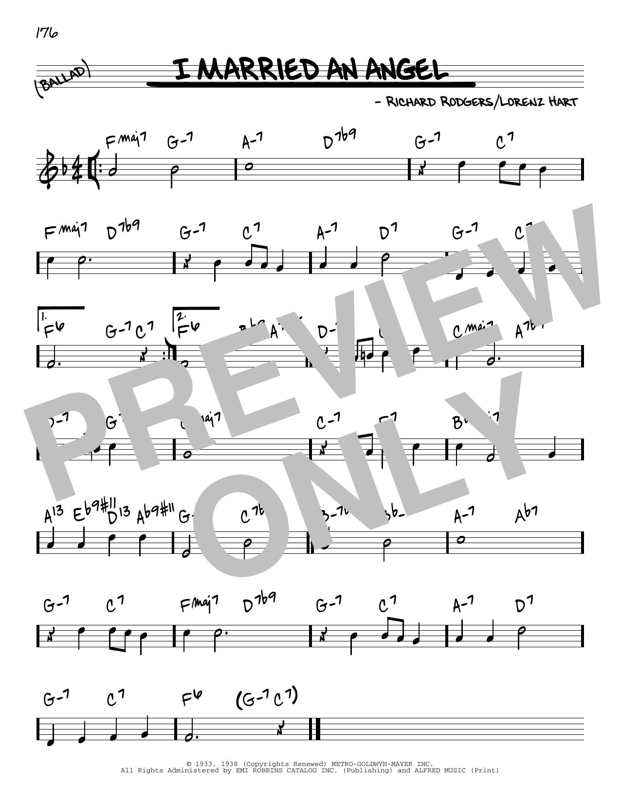 Rodgers & Hart I Married An Angel Sheet Music Notes & Chords for Real Book – Melody & Chords - Download or Print PDF