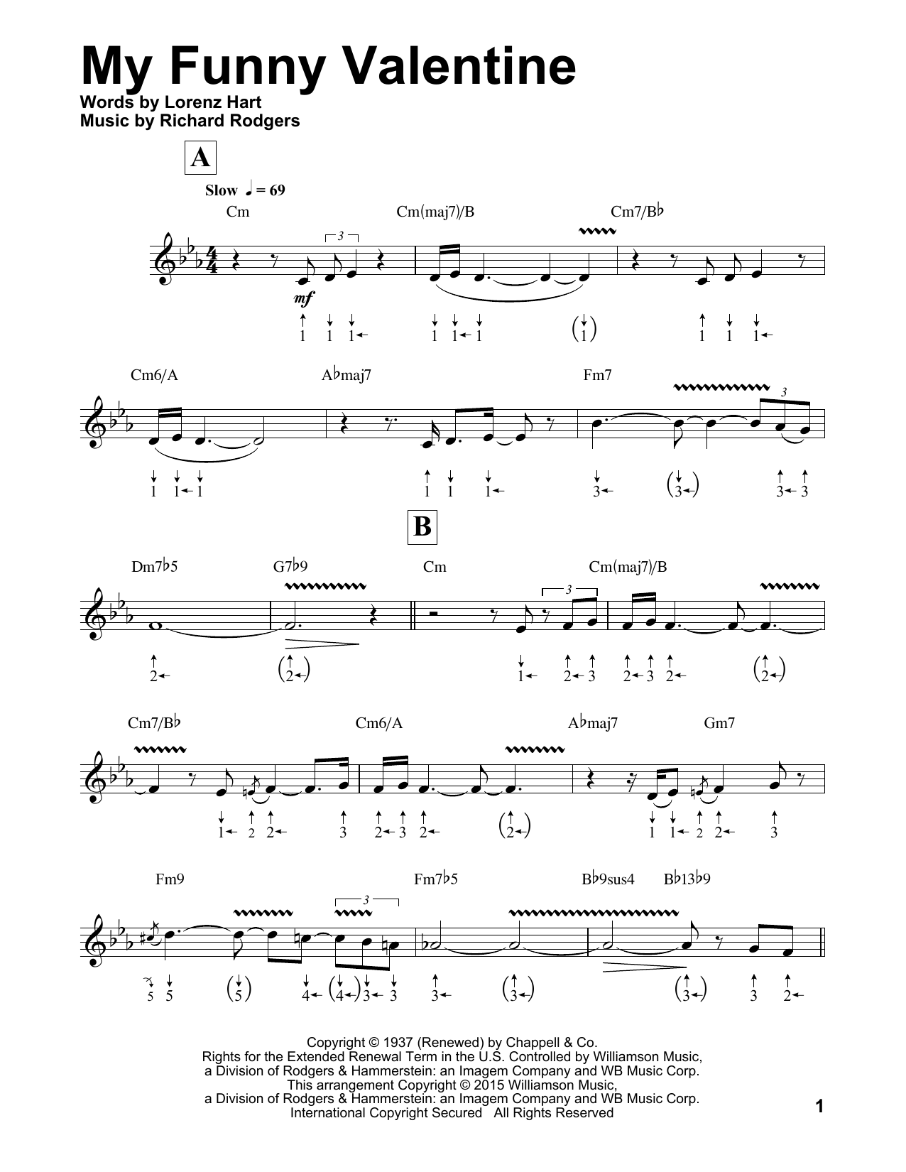 Rodgers & Hart My Funny Valentine (arr. Will Galison) Sheet Music Notes & Chords for Harmonica - Download or Print PDF